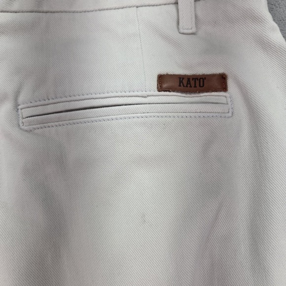 Kato The Axe Slim Pants Mens 34 Light Grey Chino Stretch Casual Made USA - Picture 5 of 13